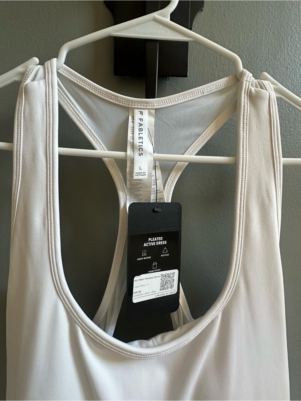 Fabletics White Pleated Active Mini Dress